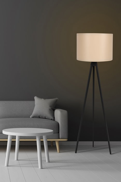 Opviq Lámpara de pie Escandinava Crema y Negro Opviq Lámpara de pie Escandinava Crema y Negro